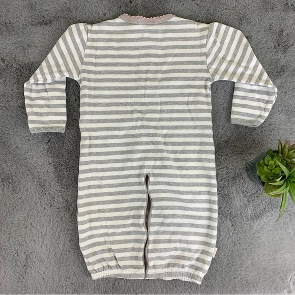 Kushies Striped Convertible Nightgown - 3-6M - Picture 3 of 6